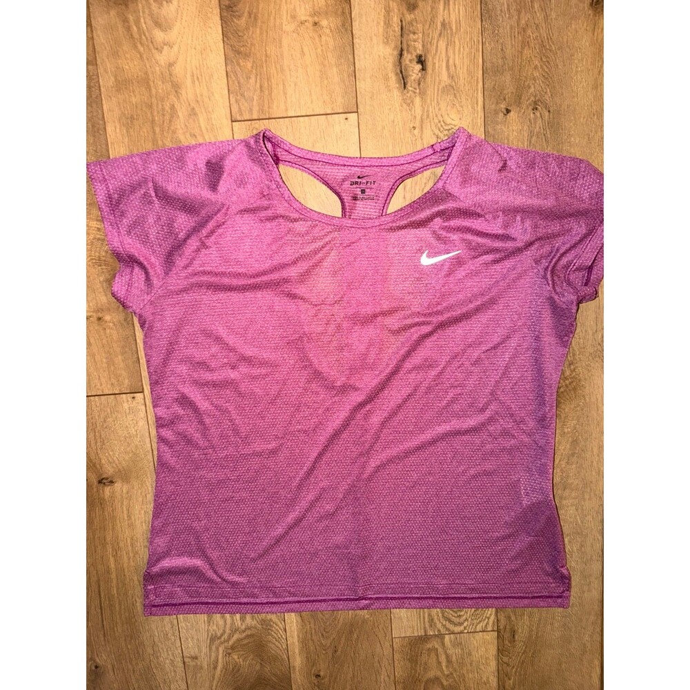 Womens NIKE DRIFIT T-shirt Open Back Pink SIZE XXL 878675-665